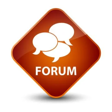Forum (comments icon) elegant brown diamond button 스톡 일러스트