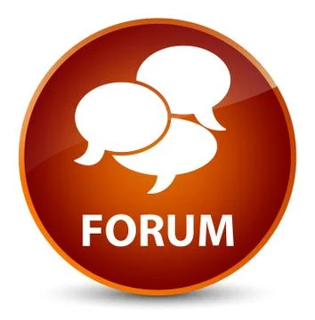 Forum (comments icon) elegant brown round button Illustrazione stock