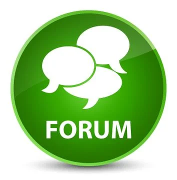 Forum (comments icon) elegant green round button 스톡 일러스트