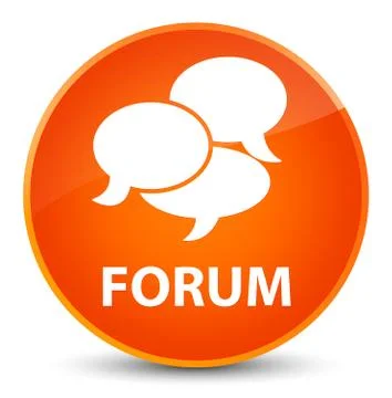 Forum (comments icon) elegant orange round button 스톡 일러스트