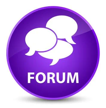Forum (comments icon) elegant purple round button 스톡 일러스트
