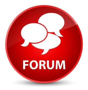 Forum (comments icon) elegant red round button 스톡 일러스트