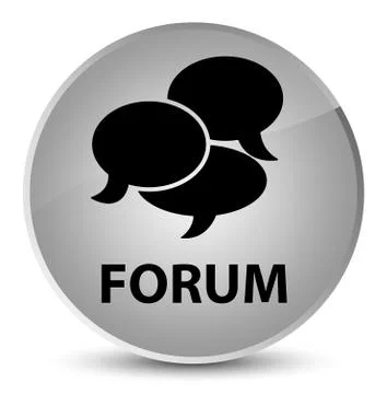 Forum (comments icon) elegant white round button 스톡 일러스트