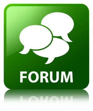 Forum (comments icon) green square button 스톡 일러스트