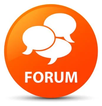 Forum (comments icon) orange round button 스톡 일러스트