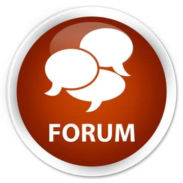 Forum (comments icon) premium brown round button 스톡 일러스트