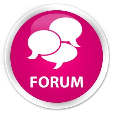 Forum (comments icon) premium pink round button 스톡 일러스트