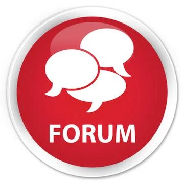 Forum (comments icon) premium red round button 스톡 일러스트