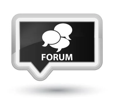 Forum (comments icon) prime black banner button 스톡 일러스트