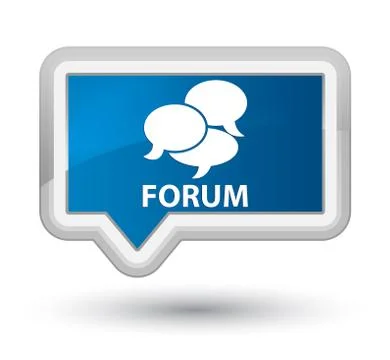 Forum (comments icon) prime blue banner button Stock Illustration