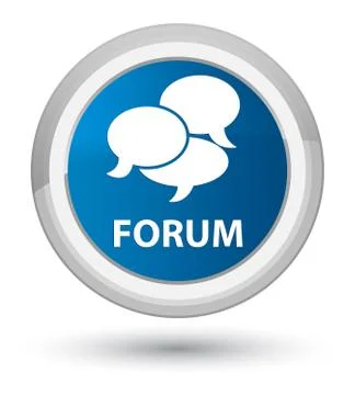 Forum (comments icon) prime blue round button 스톡 일러스트
