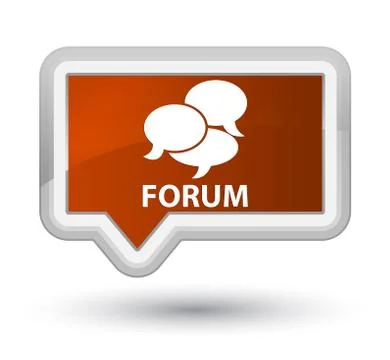 Forum (comments icon) prime brown banner button Illustrazione stock