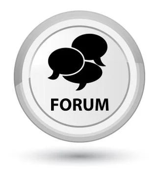 Forum (comments icon) prime white round button 스톡 일러스트