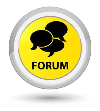 Forum (comments icon) prime yellow round button 스톡 일러스트