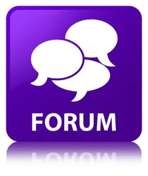 Forum (comments icon) purple square button 스톡 일러스트