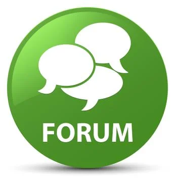 Forum (comments icon) soft green round button 스톡 일러스트