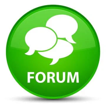 Forum (comments icon) special green round button 스톡 일러스트