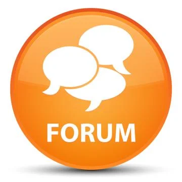 Forum (comments icon) special orange round button Stock Illustration
