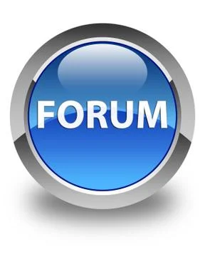 Forum glossy blue round button Stock Illustration