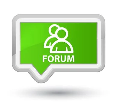 Forum (group icon) prime soft green banner button Stock Illustration