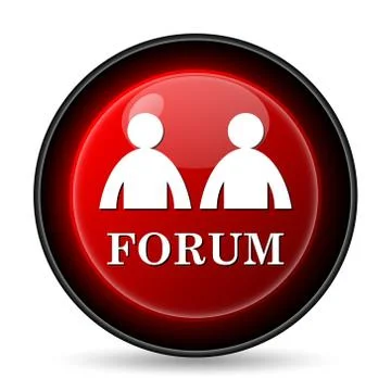 Forum icon. internet button on white background.. 스톡 일러스트