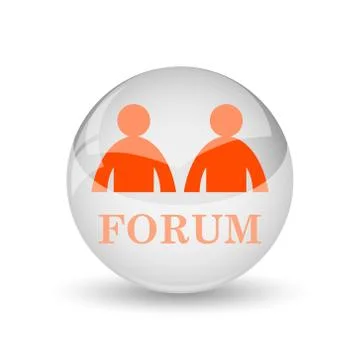 Forum icon. Internet button on white background.. Stock Illustration