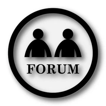 Forum icon. Internet button on white background.. 스톡 일러스트