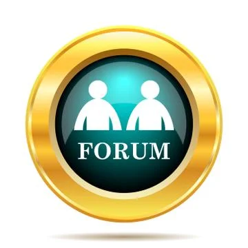 Forum icon. Internet button on white background.. Stock Illustration