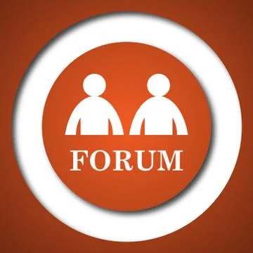 Forum icon. Internet button on white background. . 스톡 일러스트