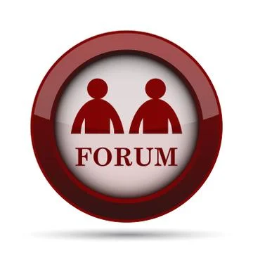 Forum icon. Internet button on white background. . 스톡 일러스트