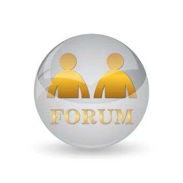 Forum icon. Internet button on white background. . 스톡 일러스트