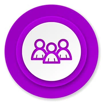 Forum icon, violet button. Stock Illustration