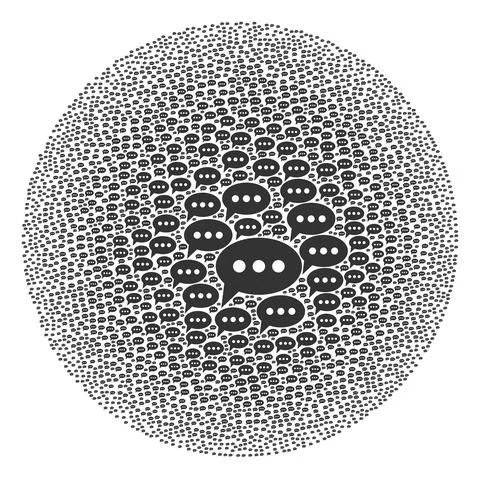 Forum Message Icon Spheric Bubble Mosaic Illustrazione stock