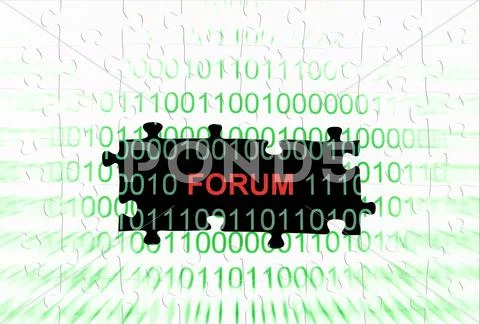 Forum puzzle Stock Illustration