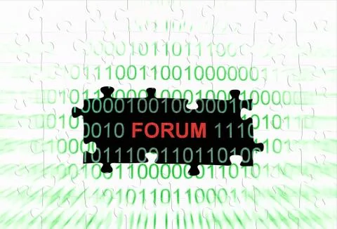 Forum puzzle 库存插图