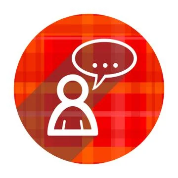 Forum red flat icon isolated. 库存插图