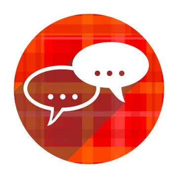 Forum red flat icon isolated. 库存插图