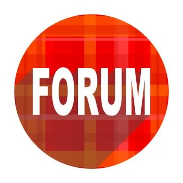 Forum red flat icon isolated. Stock Illustration