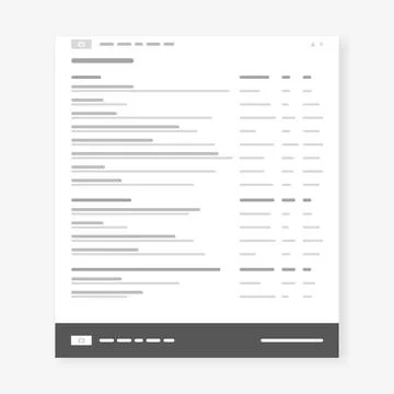 Forum Site Wireframe, Webpage prototype Vector Illustration. Stock Illustration