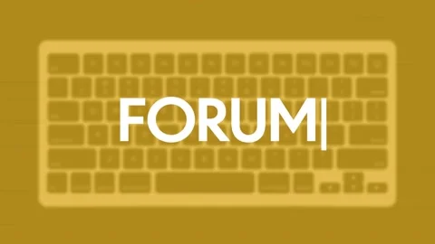 Forum title. Modern flat web template with keyboard template on gray background Stock Footage 205149058