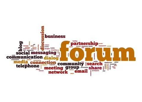 Forum word cloud Stock Illustration