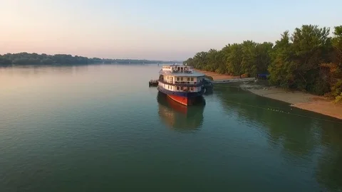 Forward aerial view over the river Stock Footage 70759969