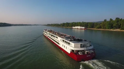 Forward aerial view over the river Stock Footage 70876610