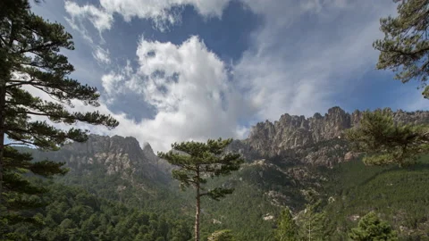 Forward and reverse timelapse of bavella canyon in Corsica Stock Footage 149612168
