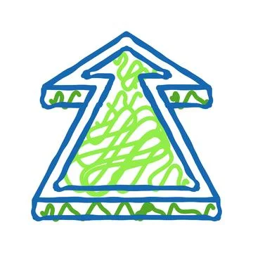Forward arrow icon doodle illustration Stock Illustration