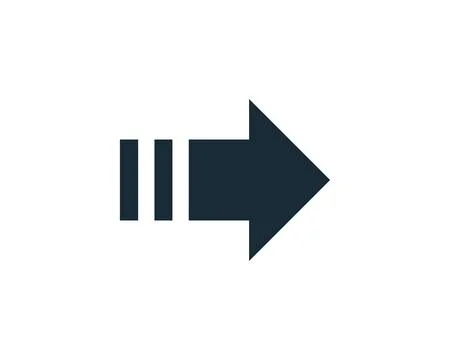 Forward Arrow Icon Vector Logo Template Illustration Design Ilustración de archivo