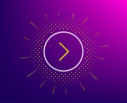 Forward arrow line icon. Next Arrowhead. Vector Illustrazione stock