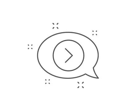 Forward arrow line icon. Next Arrowhead. Vector Stock Illustration