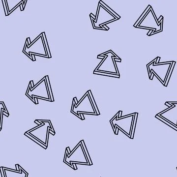 Forward arrow line seamless pattern Illustrazione stock