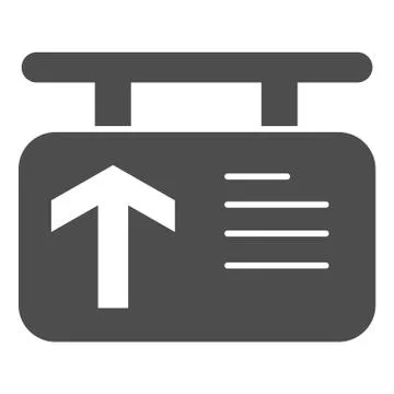 Forward arrow sign solid icon, Traffic concept, Road sign with forward direction Stock Illustration